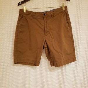 J. Crew Club size 32 9" long dark khaki shorts